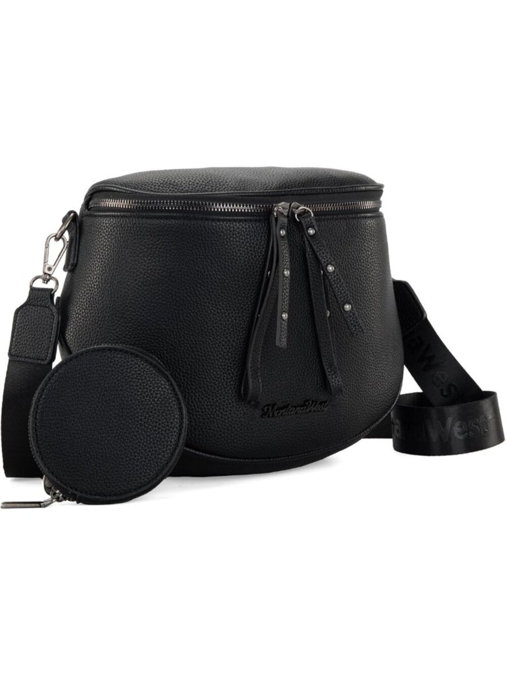 Chic Vegan Leather Crossbody Bag for Women, Stylish Bum Bag with Coin Purse